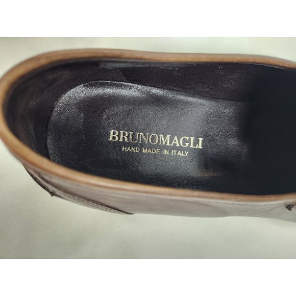 BRUNO MAGLI Men's Sz. 9.5M Rela Brown Leather Penny Loafer Dress Shoes - Picture 4 of 9